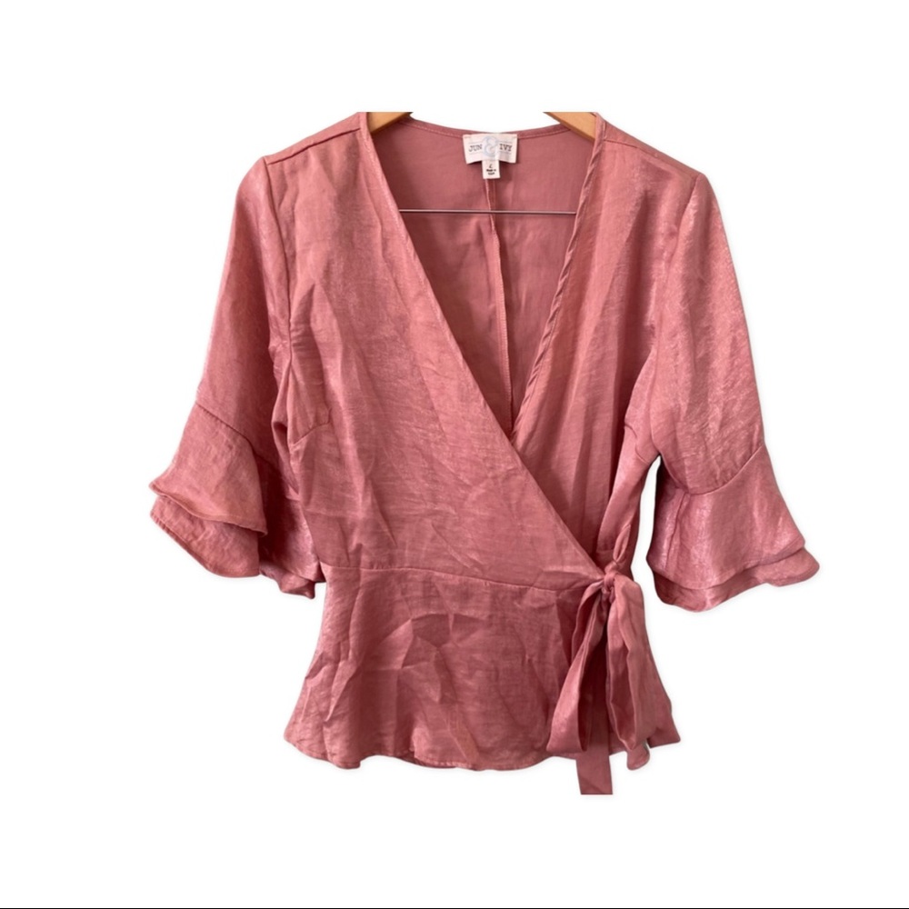 Jun & Ivy Cross Blouse
